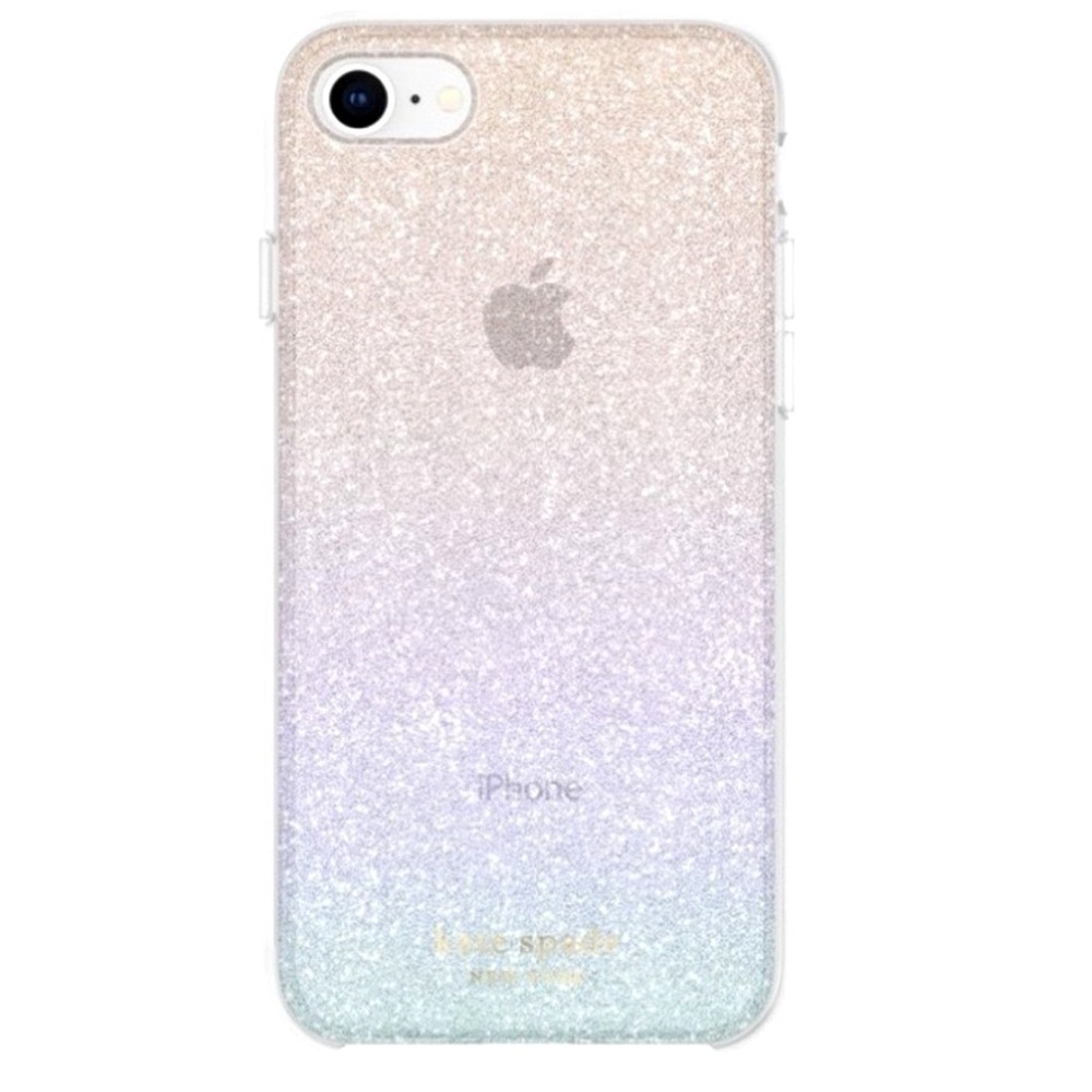 Kate Spade Ombre Glitter iPhone 6 6s 7 8 Case Pink Blue NWT